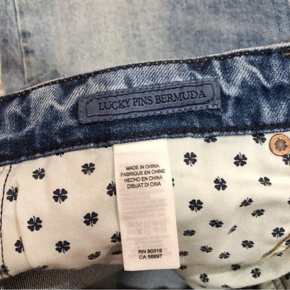 Lucky Brands Lucky Pins Bermuda Shorts‎ Frayed Hem 4/27 - Picture 5 of 9